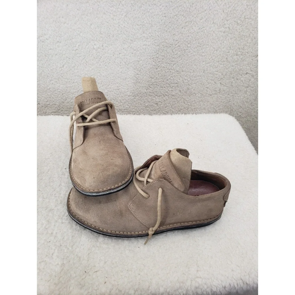 Palladium Men Oxford 40 Beige Suede‎ Leather Lace Up Comfort Casual Shoes US 7
